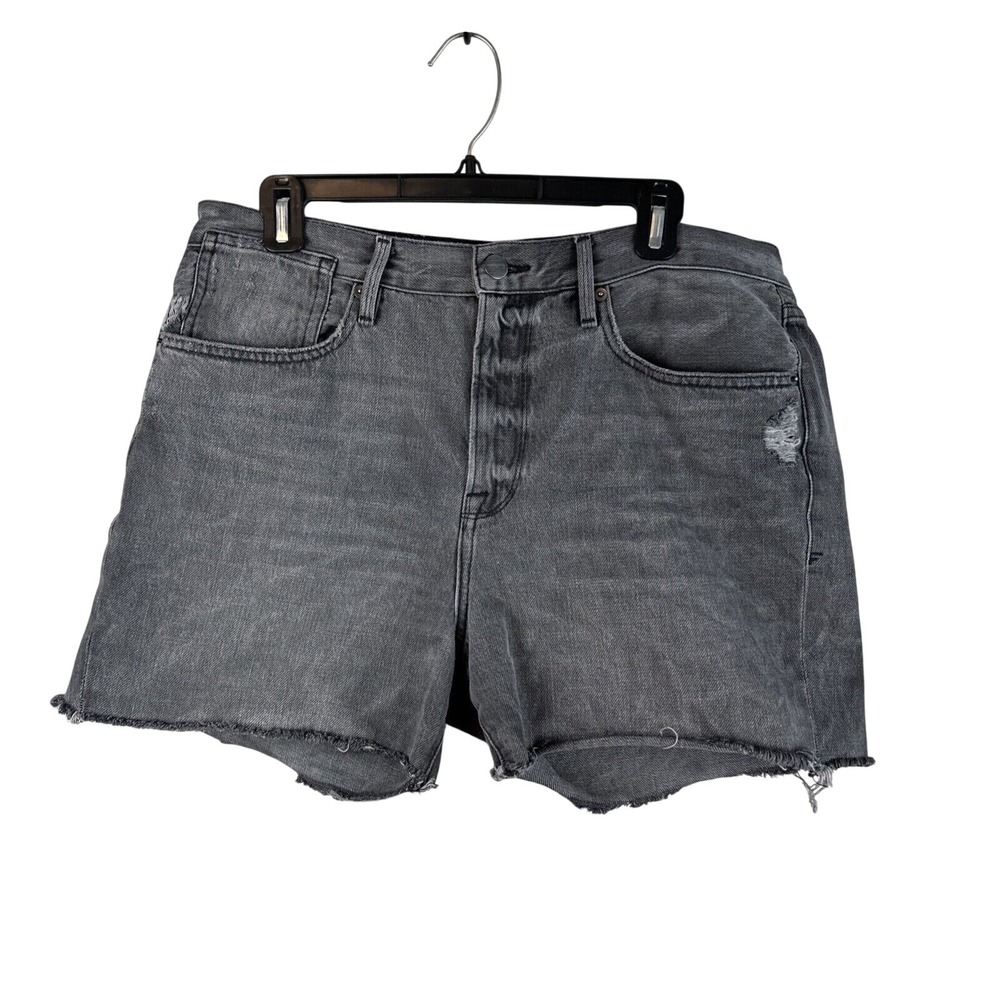 Frame Womens Gray Denim Le Cutoff Shorts Size 30 Acera 100% Cotton Raw Hem